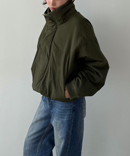 callautia（カラウティア）の「リブニットカラー中綿ジャケット