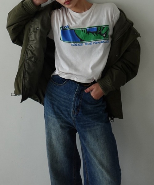 callautia（カラウティア）の「リブニットカラー中綿ジャケット