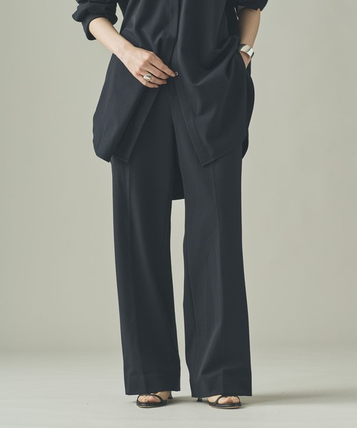 セール】Curensology(カレンソロジー)/ウールライクストレッチパンツ