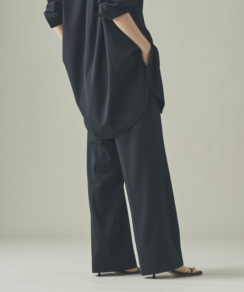 セール】Curensology(カレンソロジー)/ウールライクストレッチパンツ