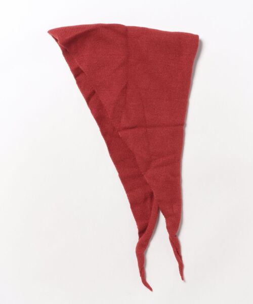 セール】ウール混 6色展開 三角ニットスカーフ（バンダナ/スカーフ