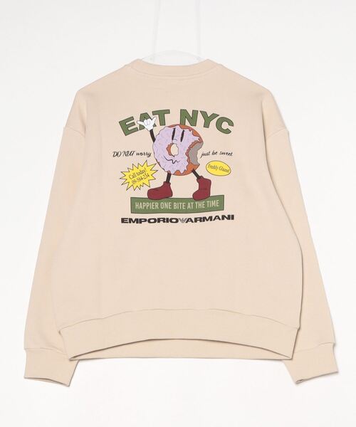 EMPORIO ARMANI（エンポリオアルマーニ）の「【エンポリオ アルマーニ】ASV New York カプセルコレクション スウェットシャツ ジャージー オーバーサイズプリント（スウェット・レディース・アイボリー・MEDIUM/LARGE/SMALL）」の3枚目の写真