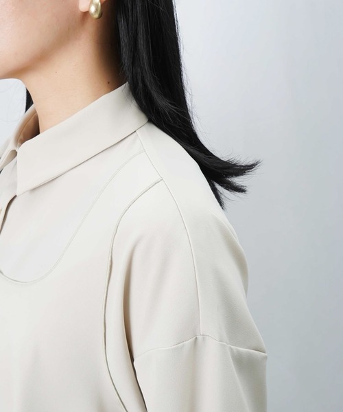 LUCA/LADY LUCK LUCA（ルカ/レディラックルカ）の「LC/LLL ビスチェシャツ（シャツ/ブラウス・レディース・ブラック/ライトベージュ・FREE）」の12枚目の写真