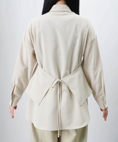 LUCA/LADY LUCK LUCA（ルカ/レディラックルカ）の「LC/LLL ビスチェシャツ（シャツ/ブラウス・レディース・ブラック/ライトベージュ・FREE）」の16枚目の写真