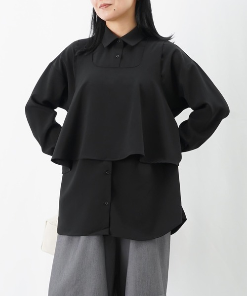 LUCA/LADY LUCK LUCA（ルカ/レディラックルカ）の「LC/LLL ビスチェシャツ（シャツ/ブラウス・レディース・ブラック/ライトベージュ・FREE）」の8枚目の写真