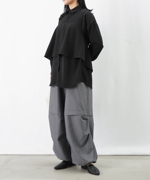 LUCA/LADY LUCK LUCA（ルカ/レディラックルカ）の「LC/LLL ビスチェシャツ（シャツ/ブラウス・レディース・ブラック/ライトベージュ・FREE）」の13枚目の写真