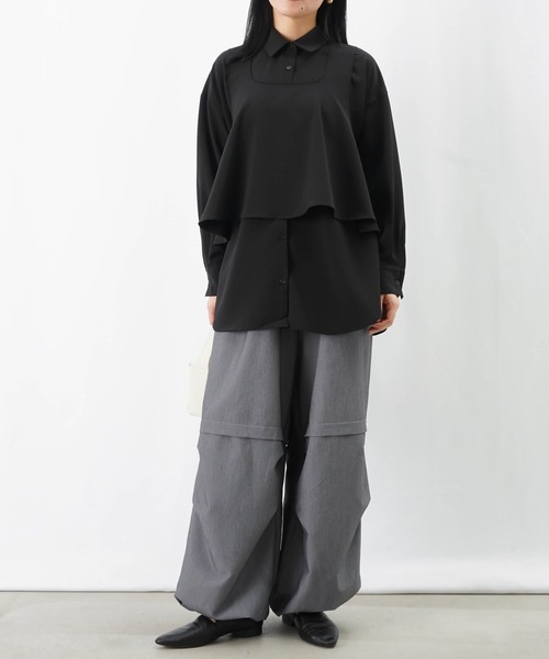 LUCA/LADY LUCK LUCA（ルカ/レディラックルカ）の「LC/LLL ビスチェシャツ（シャツ/ブラウス・レディース・ブラック/ライトベージュ・FREE）」の17枚目の写真