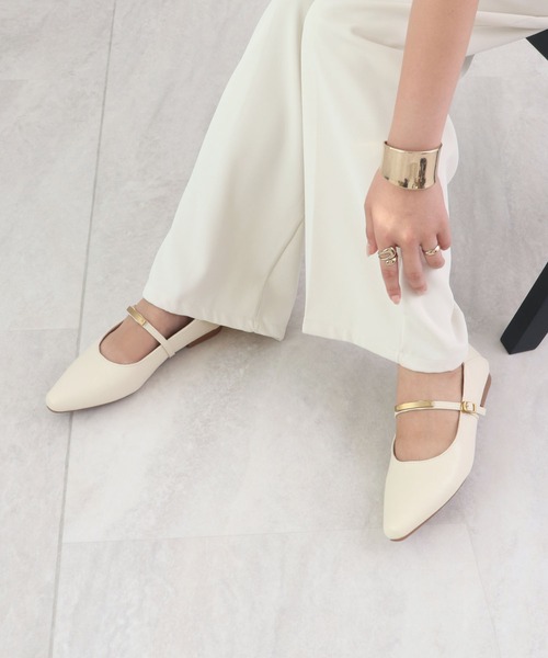 Futier land（フューティアランド）の「メタルモチーフストラップパンプス（パンプス・レディース・ブラウン/ブラック/アイボリー・36/37/38/39/40）」の8枚目の写真