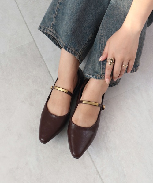 Futier land（フューティアランド）の「メタルモチーフストラップパンプス（パンプス・レディース・ブラウン/ブラック/アイボリー・36/37/38/39/40）」の18枚目の写真