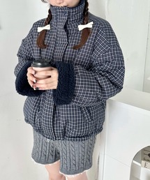 SOLLON.（ソルロン）の「チェックボアリバーシブルブルゾン（ブルゾン）」