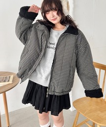 SOLLON.（ソルロン）の「チェックボアリバーシブルブルゾン（ブルゾン）」