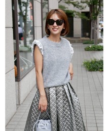 BeBeoD（べベッド）の「袖レースデザインニットベスト（ベスト）」