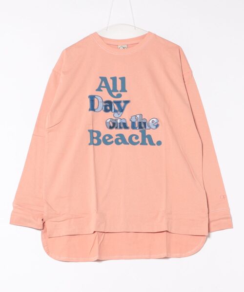 Ocean Pacific(オーシャンパシフィック)の「【OP:オーピー】レディースロングスリーブシャツ/ラウンドヘム(Tシャツ/カットソー・レディース・ピンク/イエロー/サックスブルー・MEDIUM/LARGE)」の7枚目の写真