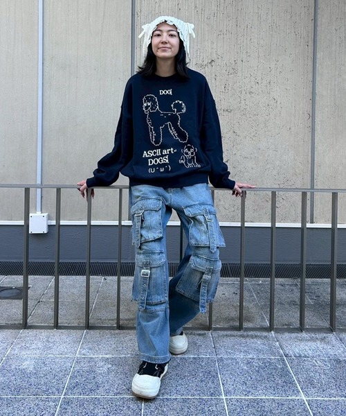 Candy Stripper（キャンディストリッパー）の「ASCII ART スウェット（スウェット・レディース・ネイビー/ピンク/オフホワイト・FREE）」の18枚目の写真