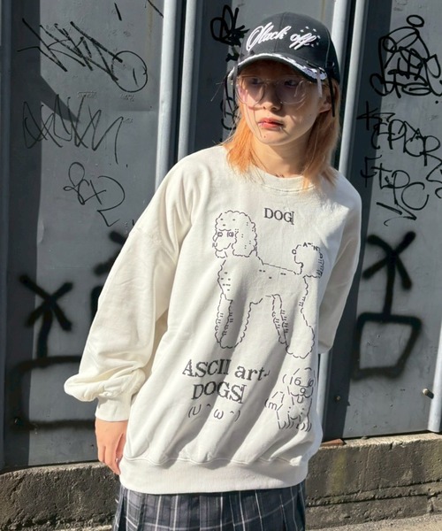 Candy Stripper（キャンディストリッパー）の「ASCII ART スウェット（スウェット・レディース・ネイビー/ピンク/オフホワイト・FREE）」の12枚目の写真