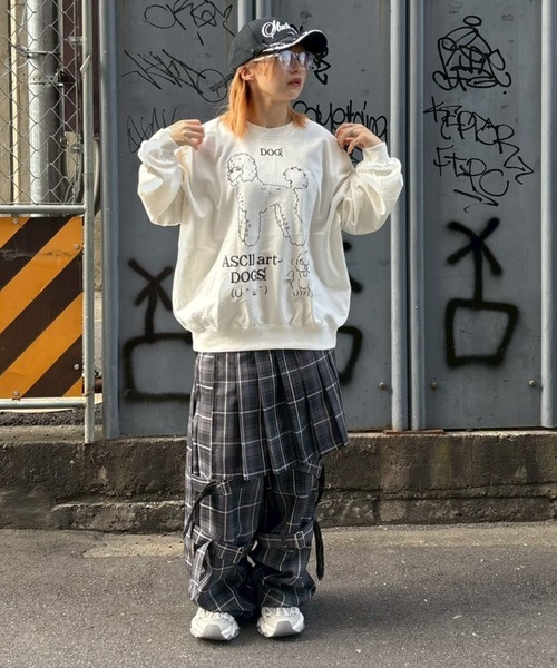 Candy Stripper（キャンディストリッパー）の「ASCII ART スウェット（スウェット・レディース・ネイビー/ピンク/オフホワイト・FREE）」の14枚目の写真