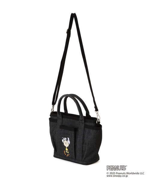 PEANUTS（ピーナッツ）の「《AVIREX × PEANUTS》DENIM MINI TOTE BAG / デニムミニトートバッグ / ピーナッツ / アヴィレックス（トートバッグ・レディース・ブラック・F）」の8枚目の写真