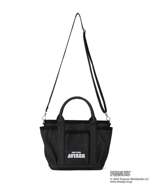 PEANUTS（ピーナッツ）の「《AVIREX × PEANUTS》DENIM MINI TOTE BAG / デニムミニトートバッグ / ピーナッツ / アヴィレックス（トートバッグ・レディース・ブラック・F）」の6枚目の写真