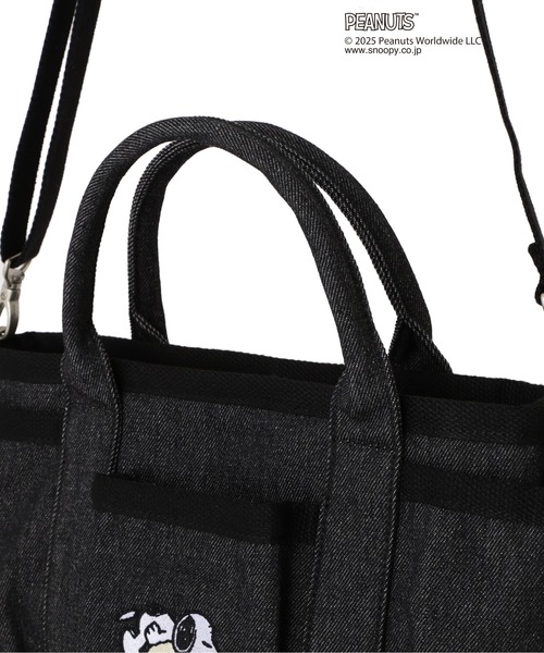 PEANUTS（ピーナッツ）の「《AVIREX × PEANUTS》DENIM MINI TOTE BAG / デニムミニトートバッグ / ピーナッツ / アヴィレックス（トートバッグ・レディース・ブラック・F）」の7枚目の写真