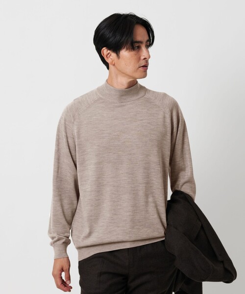 BEAUTY&YOUTH UNITED ARROWS(ビューティーアンドユースユナイテッドアローズ)の「SUPER130 ウール タートル ニット ウォッシャブル(ニット/セーター・メンズ・ダークグレー/ベージュ/オフホワイト/ブラック・M/L/S/XL)」の4枚目の写真