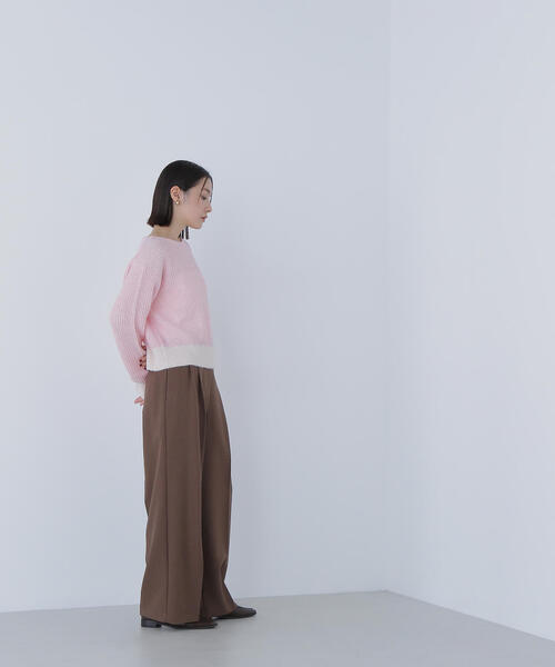 NATURAL BEAUTY BASIC(ナチュラルビューティーベーシック)の「◇配色リブボクシーニット(ニット/セーター・レディース・グリーン系その他3/ピンク系その他/グレー系その他・FREE)」の18枚目の写真
