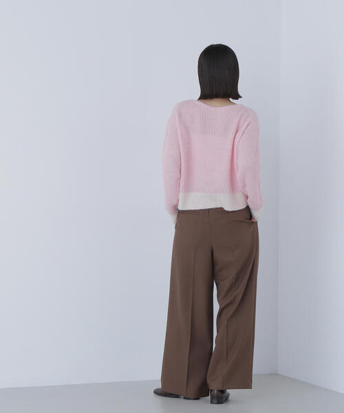 NATURAL BEAUTY BASIC(ナチュラルビューティーベーシック)の「◇配色リブボクシーニット(ニット/セーター・レディース・グリーン系その他3/ピンク系その他/グレー系その他・FREE)」の20枚目の写真