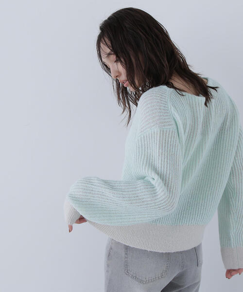 Boboutic ウールリブオーバーニット Natural S Boboutic ウールリブオーバーニット Natural S