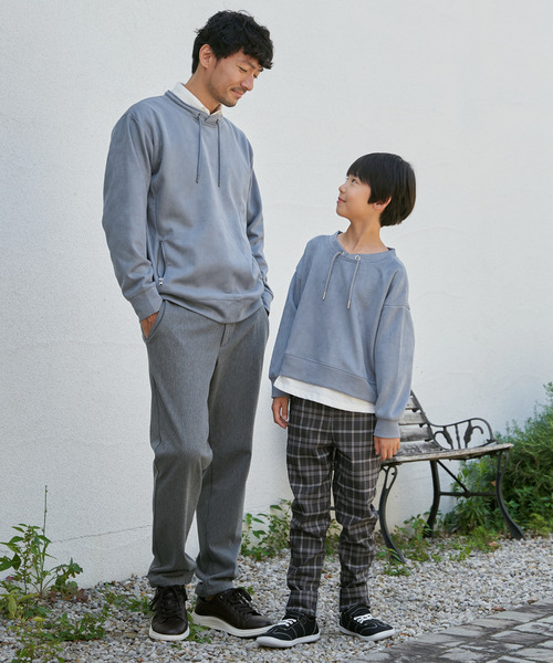 ikka(イッカ)の「【雑誌掲載】GOKU楽スエードジップルーイカラー【抗菌防臭/吸水速乾】【芸能人着用】(スウェット・メンズ・チャコール/キャメル/カーキ/グレイッシュベージュ/ブルー・M/L/XL/S)」の14枚目の写真