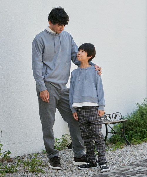 ikka(イッカ)の「【雑誌掲載】GOKU楽スエードジップルーイカラー【抗菌防臭/吸水速乾】【芸能人着用】(スウェット・メンズ・チャコール/キャメル/カーキ/グレイッシュベージュ/ブルー・M/L/XL/S)」の17枚目の写真