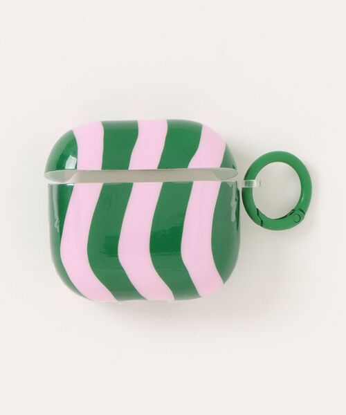 Fun & Daily(ファンアンドデイリー)の「Wave Stripe AirPods 4 / Pro2 / Pro3 Case / エアポッズ4 エアポッズプロ2 エアポッズプロ3(ヘッドフォン/イヤホン・レディース・ピンク/ワインレッド/グリーン/ブルー・B/A/C)」の10枚目の写真