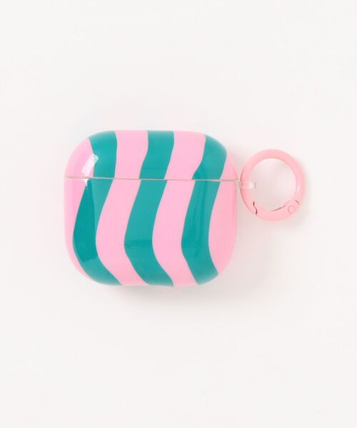 Fun & Daily(ファンアンドデイリー)の「Wave Stripe AirPods 4 / Pro2 / Pro3 Case / エアポッズ4 エアポッズプロ2 エアポッズプロ3(ヘッドフォン/イヤホン・レディース・ピンク/ワインレッド/グリーン/ブルー・B/A/C)」の11枚目の写真