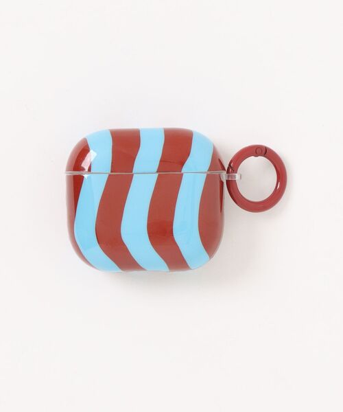 Fun & Daily(ファンアンドデイリー)の「Wave Stripe AirPods 4 / Pro2 / Pro3 Case / エアポッズ4 エアポッズプロ2 エアポッズプロ3(ヘッドフォン/イヤホン・レディース・ピンク/ワインレッド/グリーン/ブルー・B/A/C)」の12枚目の写真