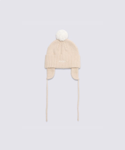 VANS(バンズ)の「VANS 66 イアフラップ ビーニー / Vans 66 Earflap Pom Beanie mar / VN000HSZFS81(ニットキャップ/ビーニー・メンズ・オフホワイト・ONE SIZE)」の1枚目の写真