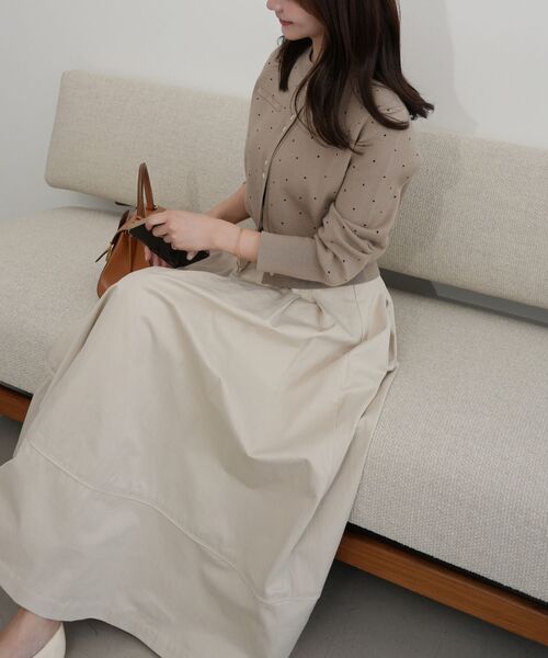 cle blatt(クレブラット)の「Aラインタックスカート(スカート・レディース・ブラウン/ベージュ/ネイビー・MEDIUM)」の19枚目の写真