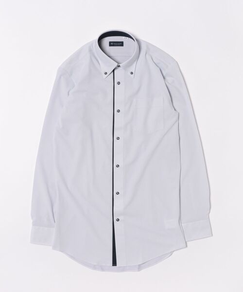 TOKYO SHIRTS(トウキョウシャツ)の「形態安定ノンアイロン ボタンダウン 長袖ストレッチビジネスワイシャツ(大きいサイズ・長いサイズ)(ビジネスシャツ・メンズ・ブルー・首回り47cm-裄丈90cm/首回り47cm-裄丈86cm/首回り45cm-裄丈90cm/首回り45cm-裄丈86cm/首回り45cm-裄丈82cm/首回り42cm-裄丈90cm/首回り43cm-裄丈90cm/首回り41cm-裄丈90cm/首回り39cm-裄丈88cm)」の6枚目の写真