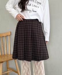 MYMOOD. | ミディ丈チェック柄プリーツスカート(スカート)