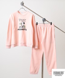 PEANUTS（ピーナッツ）の「PEANUTS  プリント 裏起毛上下セット（ルームウェア/パジャマ）」