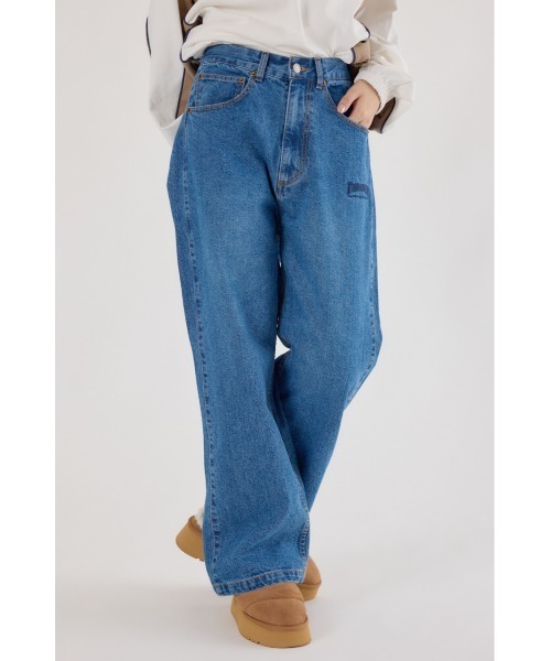 RODEO CROWNS WIDE BOWL（ロデオクラウンズワイドボウル）の「THRASHER ICON DENIMパンツ（デニムパンツ・レディース・ブラック/ブルー・LARGE/MEDIUM）」の10枚目の写真