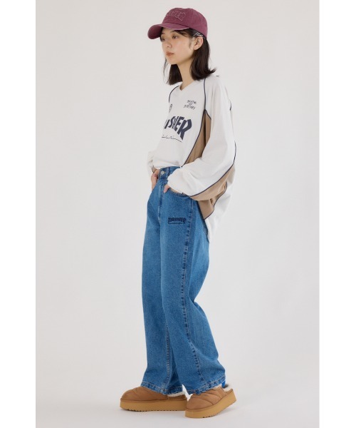 RODEO CROWNS WIDE BOWL（ロデオクラウンズワイドボウル）の「THRASHER ICON DENIMパンツ（デニムパンツ・レディース・ブラック/ブルー・LARGE/MEDIUM）」の14枚目の写真