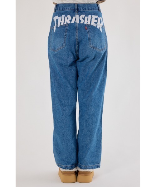 RODEO CROWNS WIDE BOWL（ロデオクラウンズワイドボウル）の「THRASHER ICON DENIMパンツ（デニムパンツ・レディース・ブラック/ブルー・LARGE/MEDIUM）」の21枚目の写真