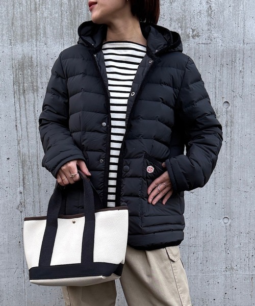 Vincent et Mireille(バンソンエミレイユ)の「【Vincent et Mireille】Stitchless down JKT(ダウンジャケット/コート・レディース・ベージュ/ブラック・34/36)」の1枚目の写真