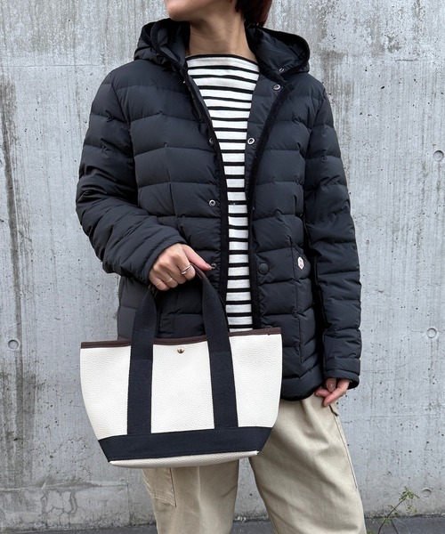 Vincent et Mireille(バンソンエミレイユ)の「【Vincent et Mireille】Stitchless down JKT(ダウンジャケット/コート・レディース・ベージュ/ブラック・34/36)」の5枚目の写真