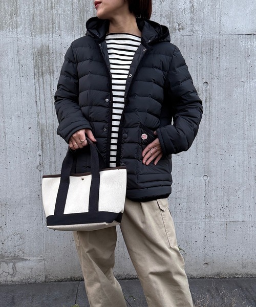 Vincent et Mireille(バンソンエミレイユ)の「【Vincent et Mireille】Stitchless down JKT(ダウンジャケット/コート・レディース・ベージュ/ブラック・34/36)」の8枚目の写真