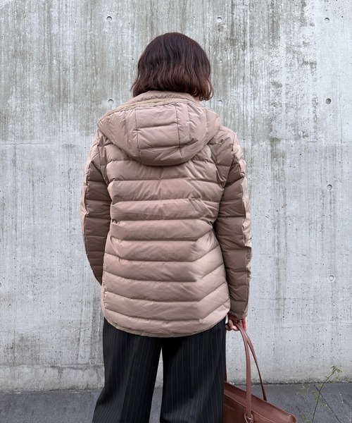 Vincent et Mireille(バンソンエミレイユ)の「【Vincent et Mireille】Stitchless down JKT(ダウンジャケット/コート・レディース・ベージュ/ブラック・34/36)」の18枚目の写真