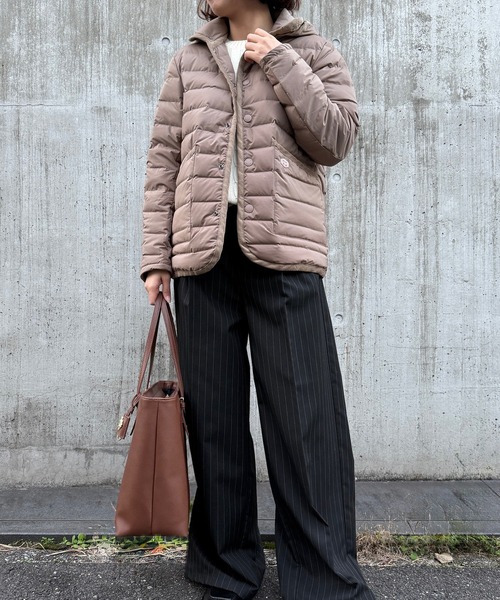 Vincent et Mireille(バンソンエミレイユ)の「【Vincent et Mireille】Stitchless down JKT(ダウンジャケット/コート・レディース・ベージュ/ブラック・34/36)」の15枚目の写真