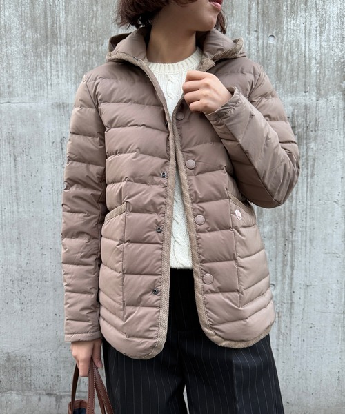 Vincent et Mireille(バンソンエミレイユ)の「【Vincent et Mireille】Stitchless down JKT(ダウンジャケット/コート・レディース・ベージュ/ブラック・34/36)」の13枚目の写真