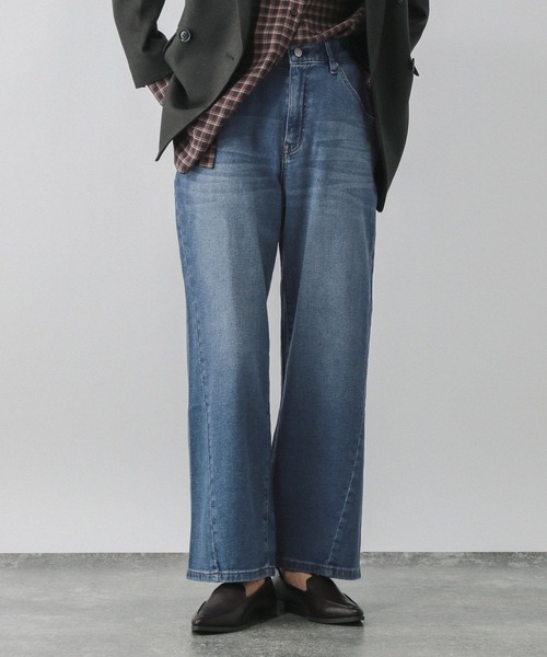 GLOBAL WORK（グローバルワーク）の「GOODデニムリラックスワイドパンツ/595403（デニムパンツ・レディース・ブルー/サックスブルー・SMALL/LARGE/MEDIUM）」の9枚目の写真