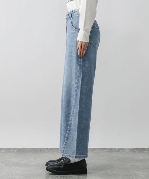 GLOBAL WORK（グローバルワーク）の「GOODデニムリラックスワイドパンツ/595403（デニムパンツ・レディース・ブルー/サックスブルー・SMALL/LARGE/MEDIUM）」の12枚目の写真