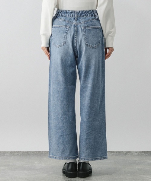 GLOBAL WORK（グローバルワーク）の「GOODデニムリラックスワイドパンツ/595403（デニムパンツ・レディース・ブルー/サックスブルー・SMALL/LARGE/MEDIUM）」の13枚目の写真