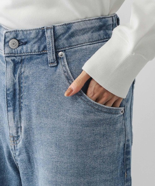 GLOBAL WORK（グローバルワーク）の「GOODデニムリラックスワイドパンツ/595403（デニムパンツ・レディース・ブルー/サックスブルー・SMALL/LARGE/MEDIUM）」の17枚目の写真